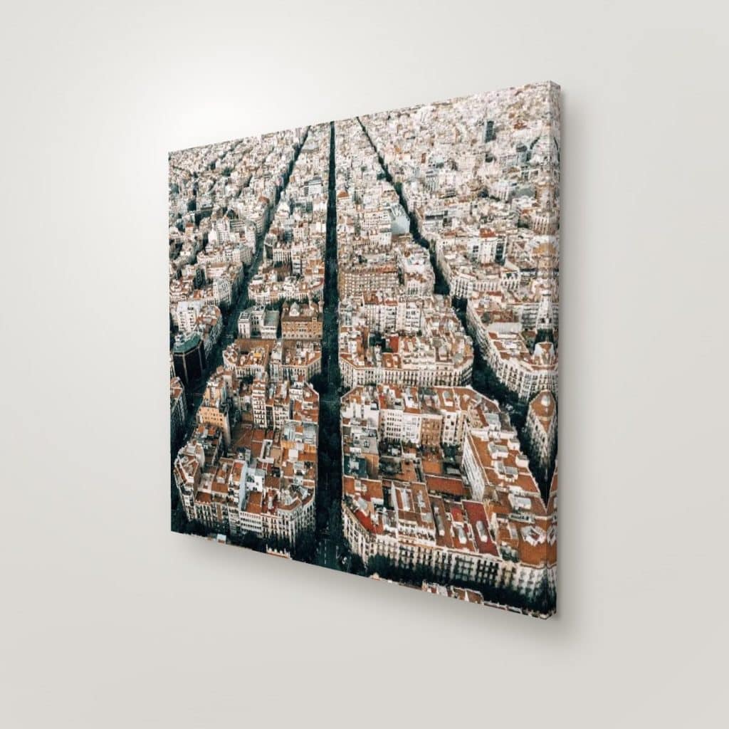 Calles de Barcelona en canvas
