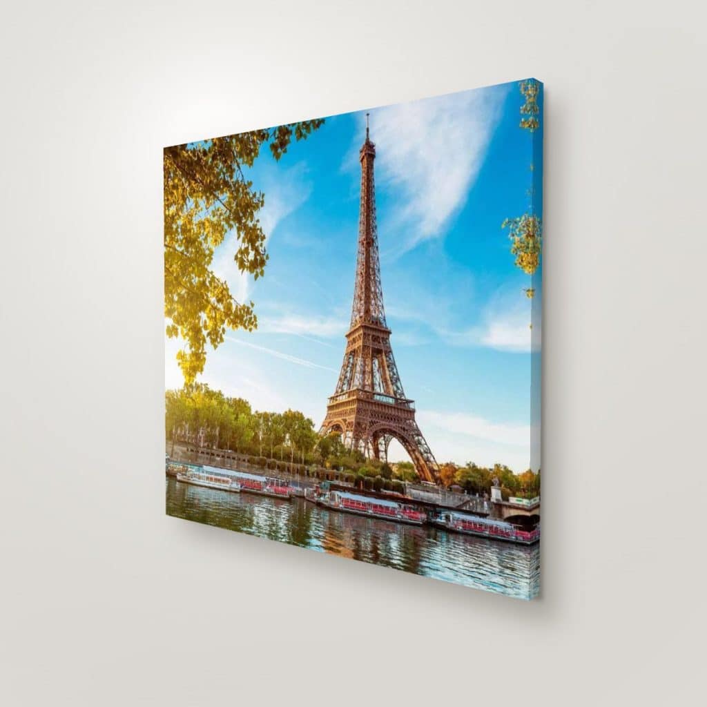 Atardecer en París en canvas