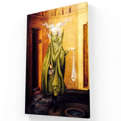 Mujer saliendo del psicoanalista Remedios Varo