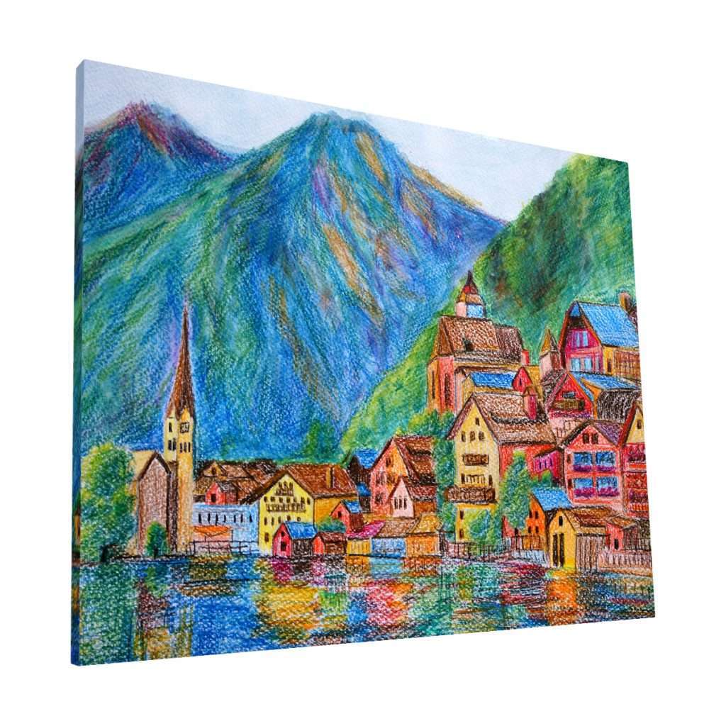 Pintura Pastel-Austria Hallstatt