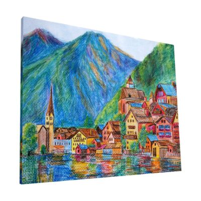 Pintura Pastel-Austria Hallstatt
