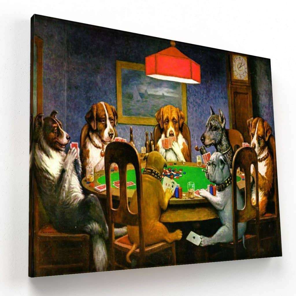 Perros jugando poker