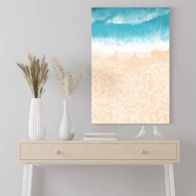 Poster Frame in living room Psd Mockup