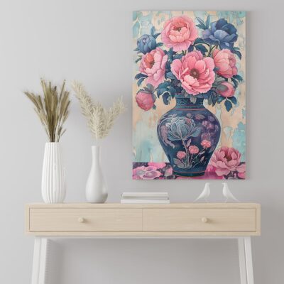 Poster Frame in living room Psd Mockup