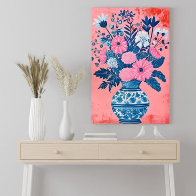 Poster Frame in living room Psd Mockup