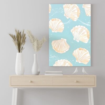 Poster Frame in living room Psd Mockup