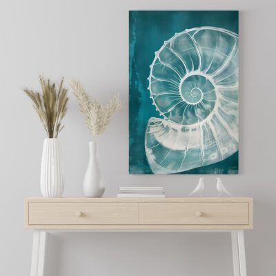 Poster Frame in living room Psd Mockup