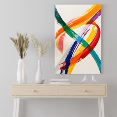 Poster Frame in living room Psd Mockup