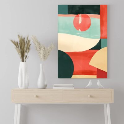 Poster Frame in living room Psd Mockup