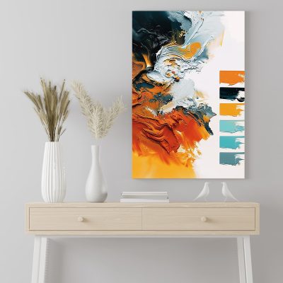 Poster Frame in living room Psd Mockup