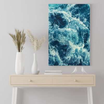 Poster Frame in living room Psd Mockup