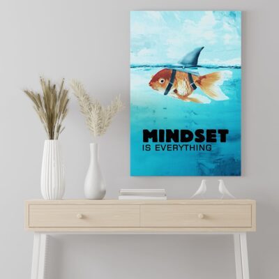 Poster Frame in living room Psd Mockup