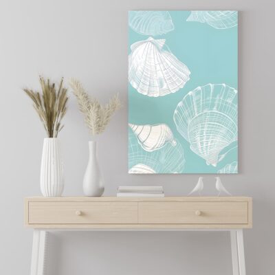 Poster Frame in living room Psd Mockup