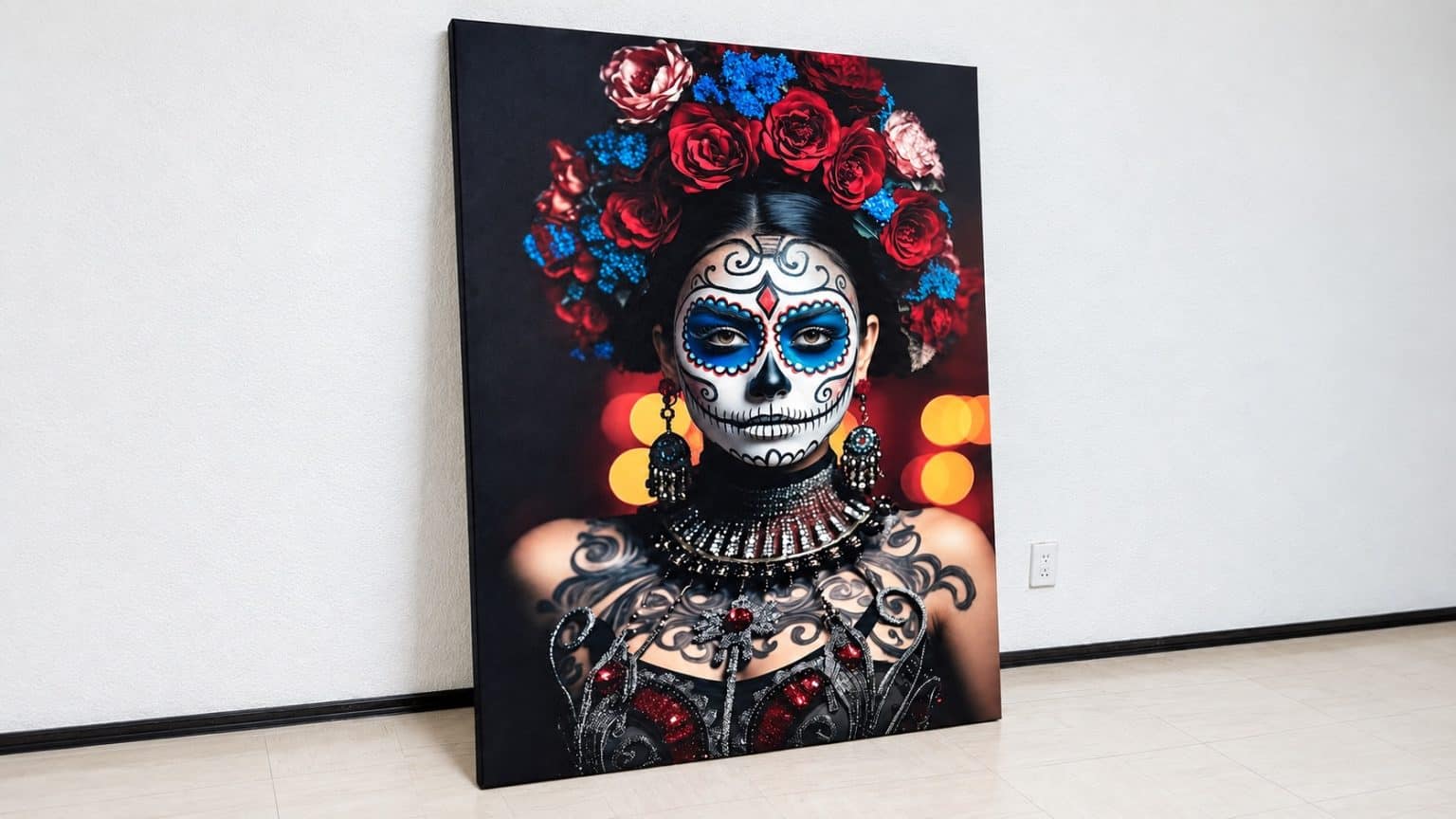 Cuadros de Fotos Personalizado | Canvas y Acrílico HD Cuadro en canvas de una catrina