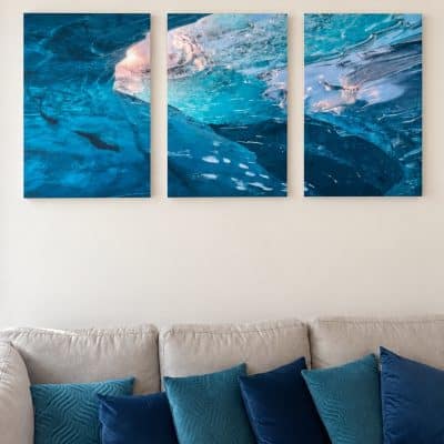 sala triptico azul mobile