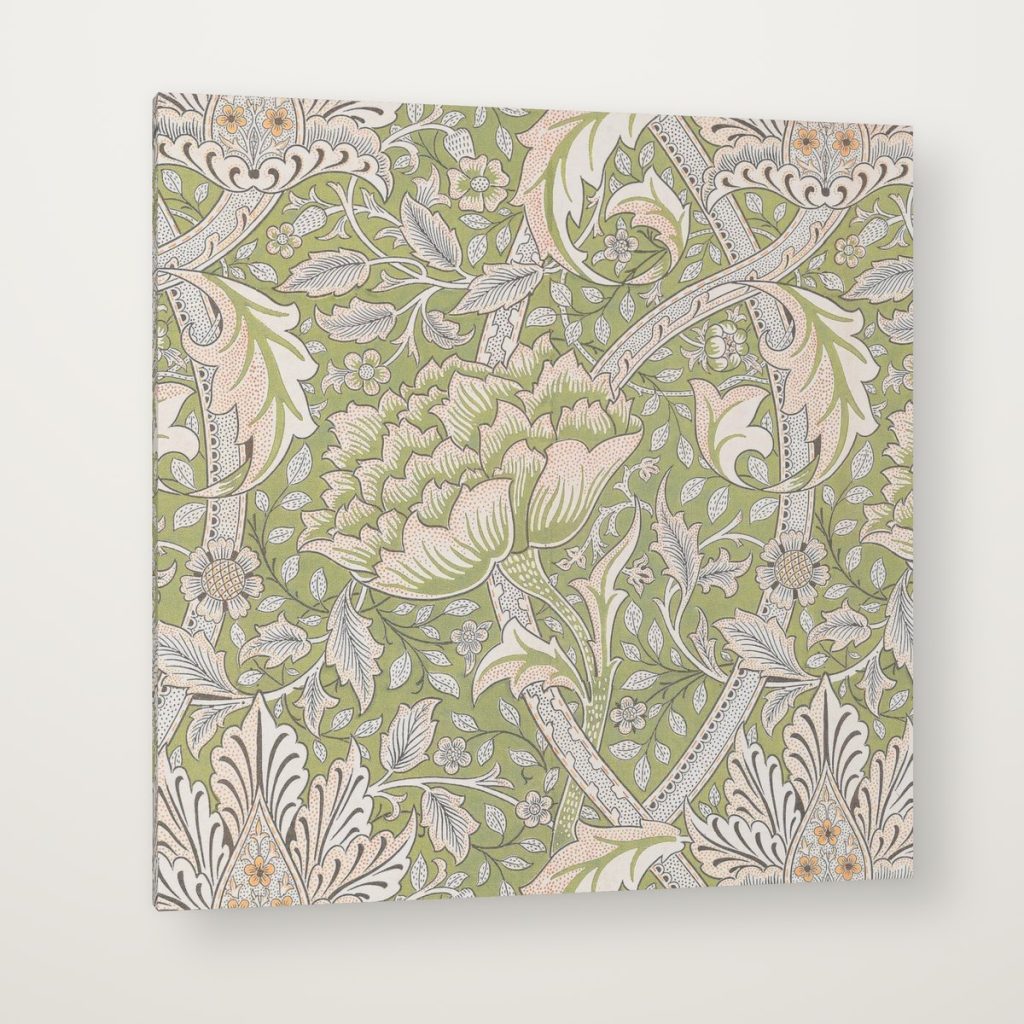 Acanto Salvia de William Morris en canvas con canto en espejo