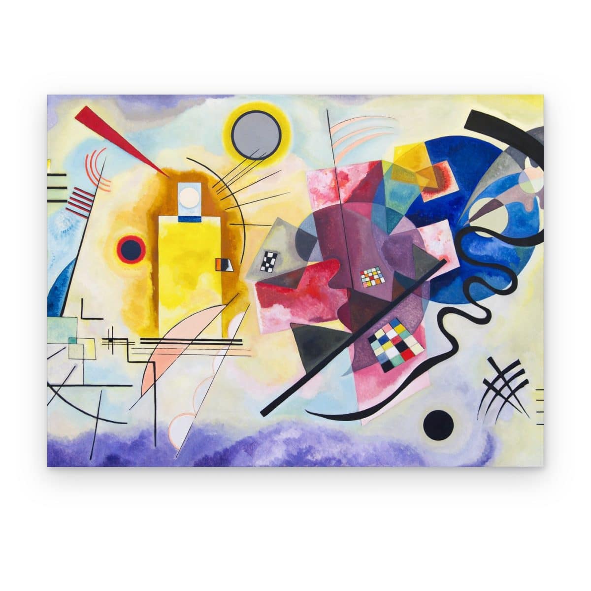 Cuadro Amarillo, Rojo, Azul de Kandinsky impreso en canvas