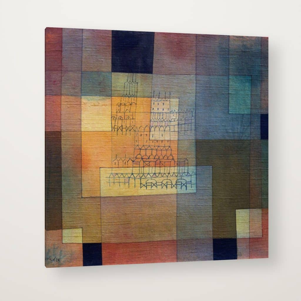 Arquitectura Polifónica de Klee en canvas con canto en espejo