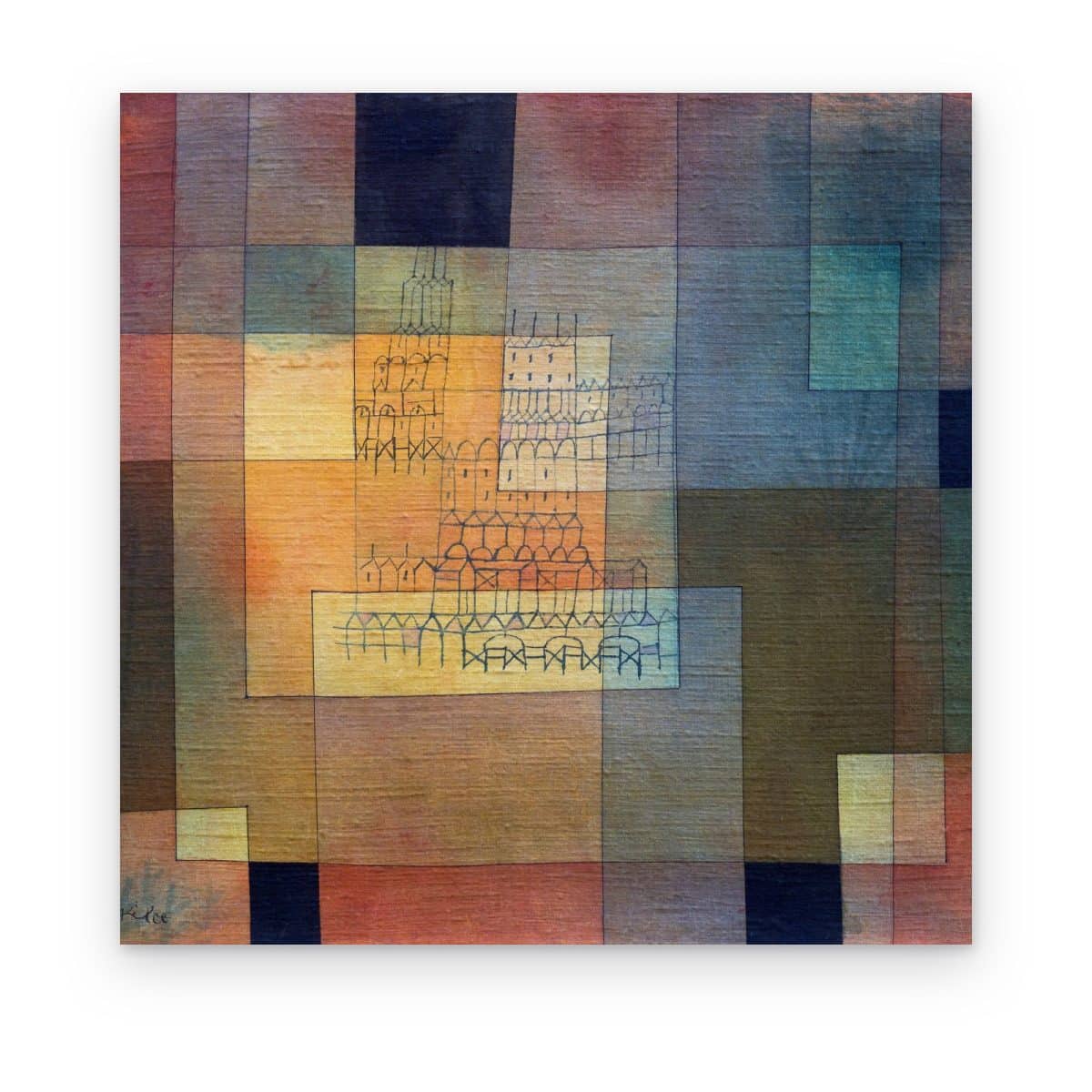 Cuadro Arquitectura Polifónica de Klee impreso en canvas