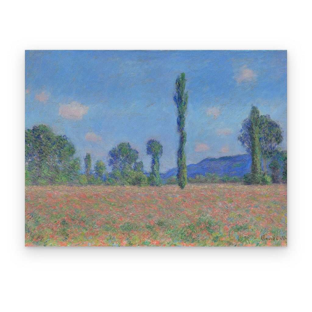 Cuadro Campo de Amapolas en Giverny de Monet impreso en canvas