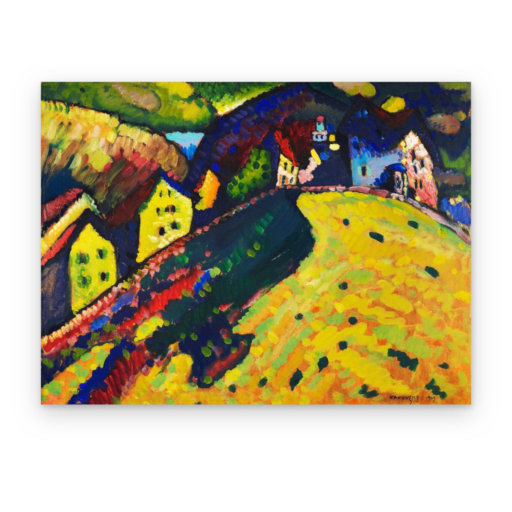 Cuadro Casas en Murnau de Kandinsky impreso en canvas