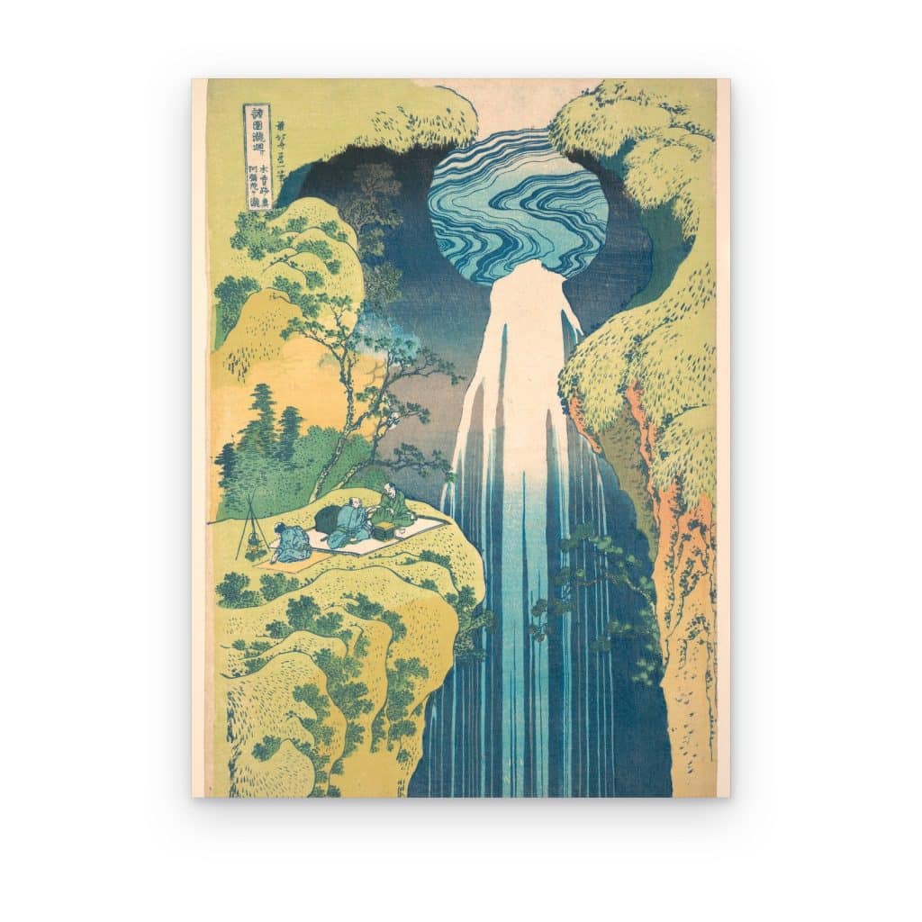 Cuadro Cascada de Amida de Hokusai impreso en canvas