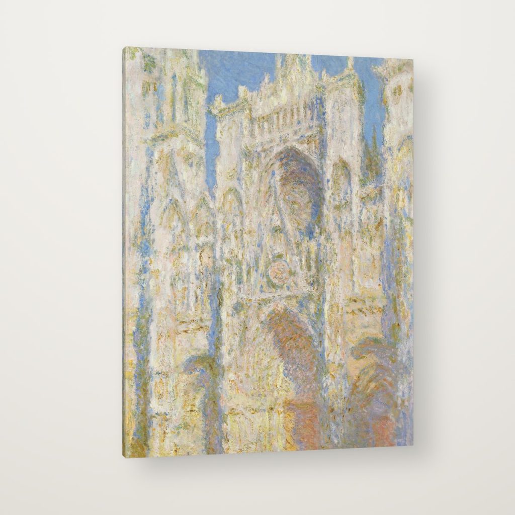 Catedral de Rouen de Monet en canvas con canto en espejo