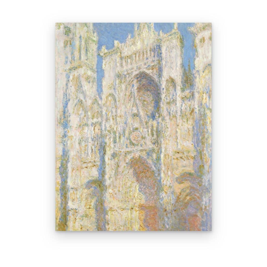 Cuadro Catedral de Rouen de Monet impreso en canvas, fachada gótica bajo el sol
