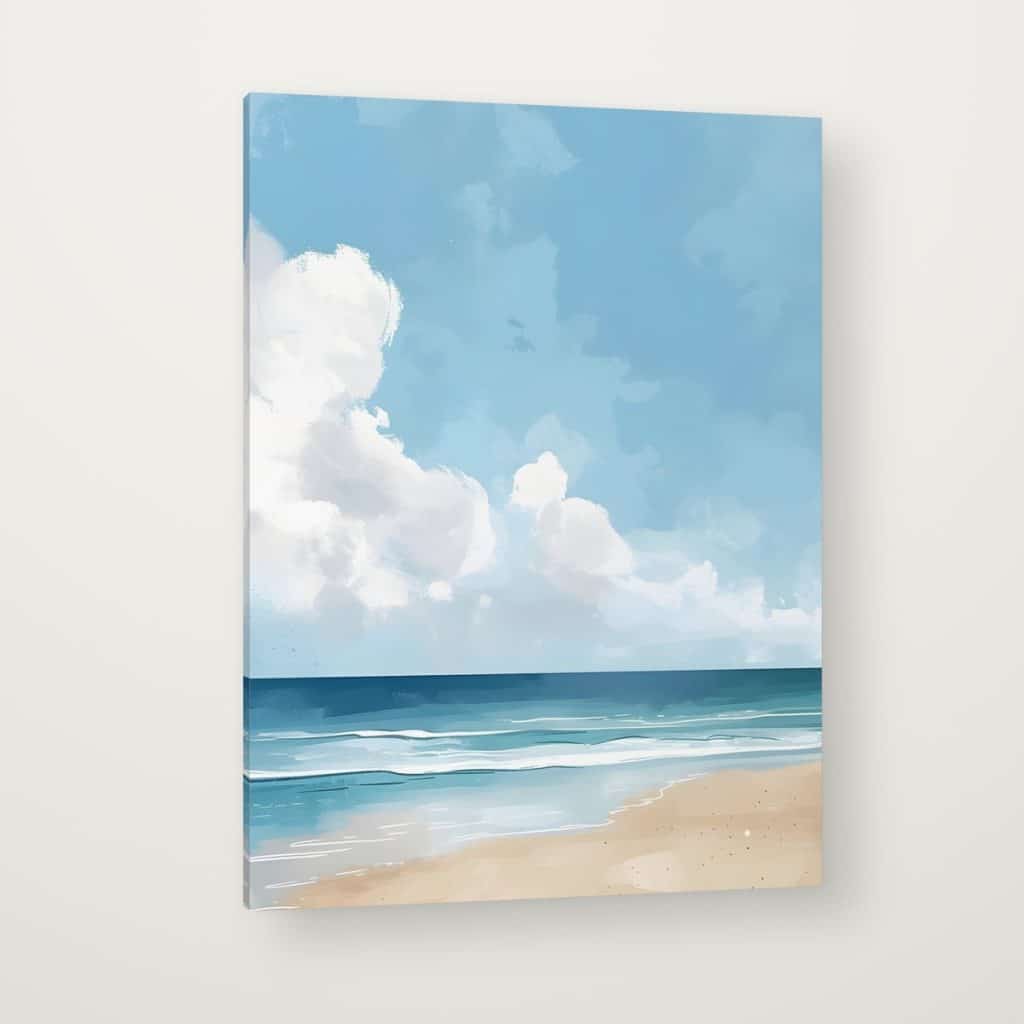 Cielo de Verano en canvas con canto en espejo