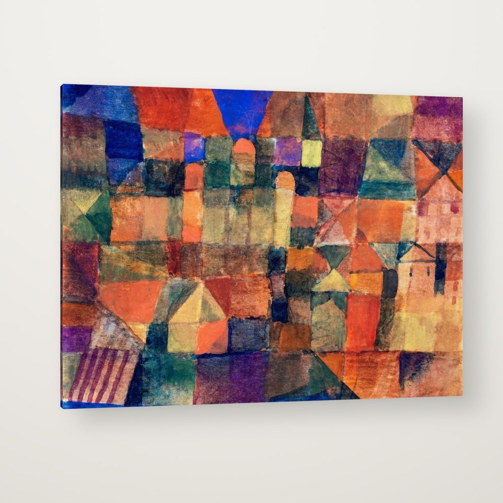 Ciudad de las Tres Cúpulas de Klee en canvas con canto en espejo