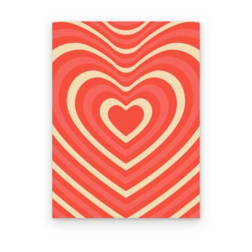 Corazón Groovy Rojo