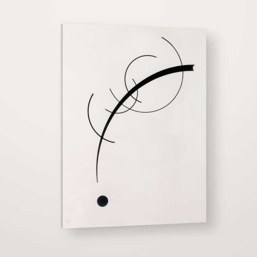Curva Libre hacia el Punto de Kandinsky en canvas con canto en espejo
