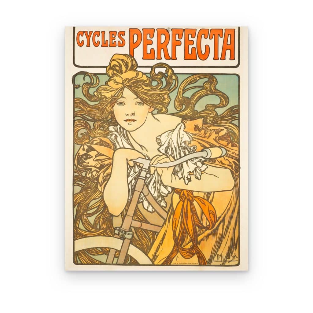 Cuadro Cycles Perfecta de Mucha impreso en canvas