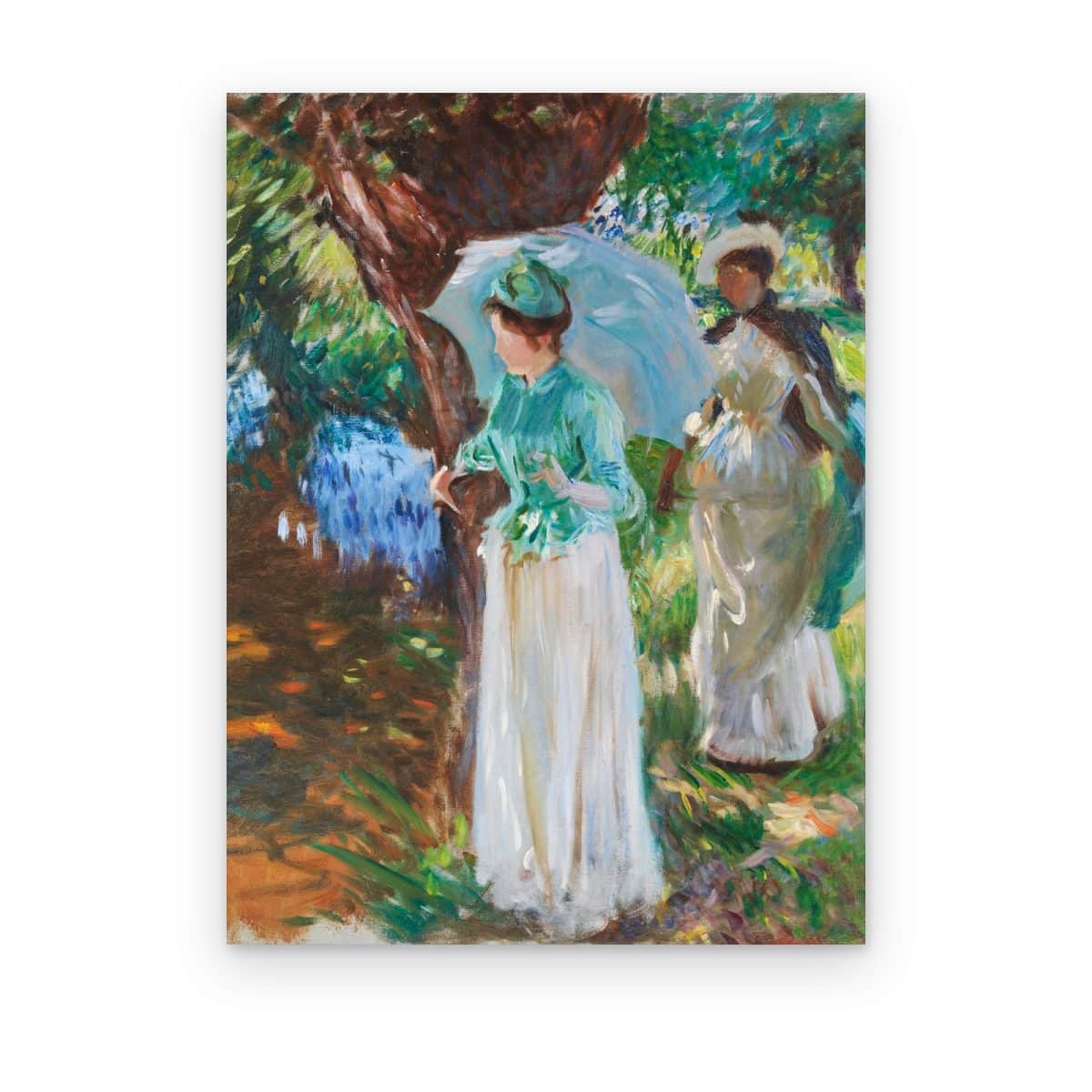 Cuadro Dos Jóvenes con Sombrillas de Sargent impreso en canvas