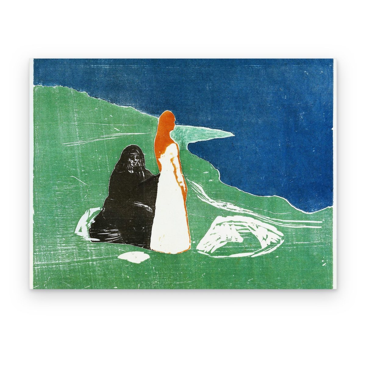 Cuadro Dos Mujeres en la Orilla de Munch impreso en canvas