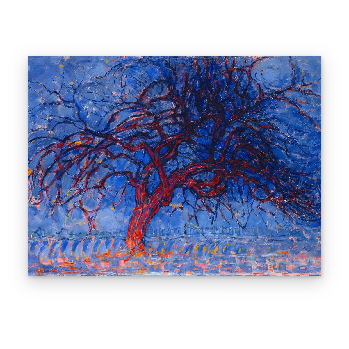 Cuadro El Árbol Rojo de Mondrian impreso en canvas