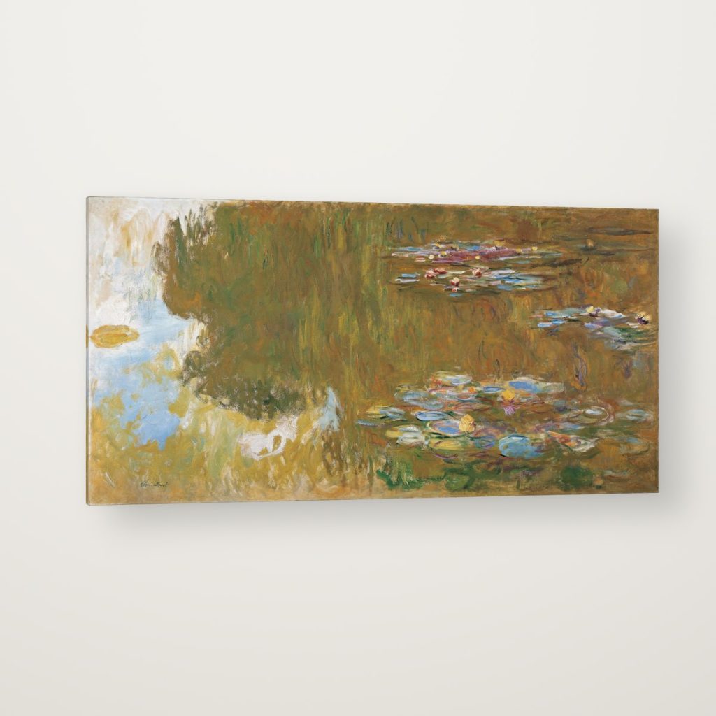 El Estanque de Nenúfares de Monet en canvas con canto en espejo