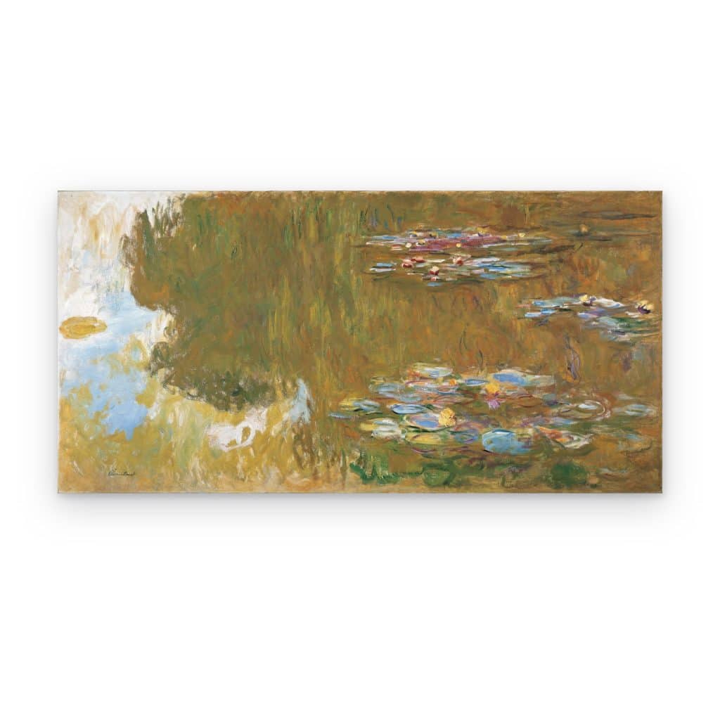 Cuadro El Estanque de Nenúfares de Monet impreso en canvas, formato panorámico
