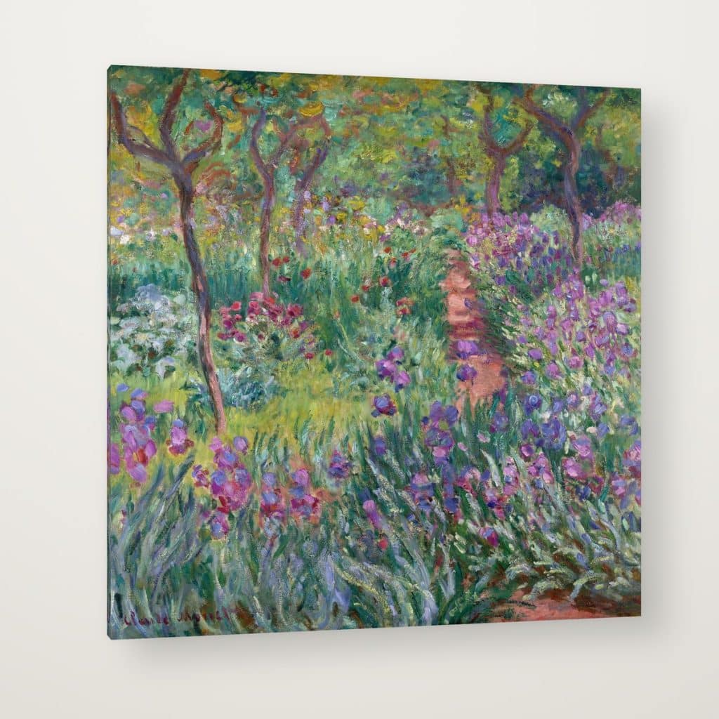 El Jardín del Artista en Giverny de Monet en canvas con canto en espejo