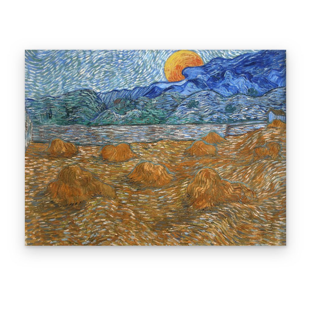 Cuadro Gavillas de Trigo bajo la Luna de Van Gogh impreso en canvas