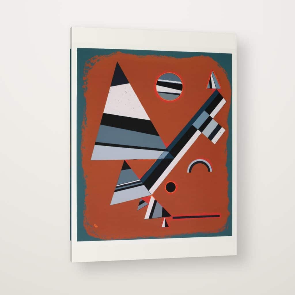 Gris de Kandinsky en canvas con canto en espejo