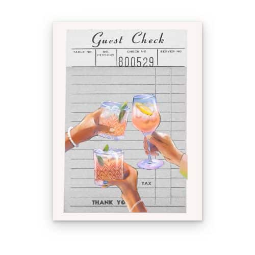 Guest Check Brindis Gris