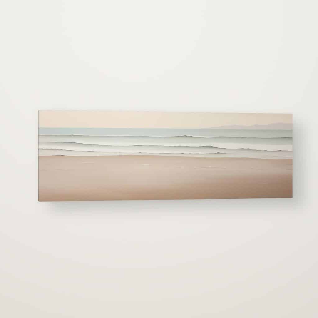 Horizonte Sereno en canvas con canto en espejo