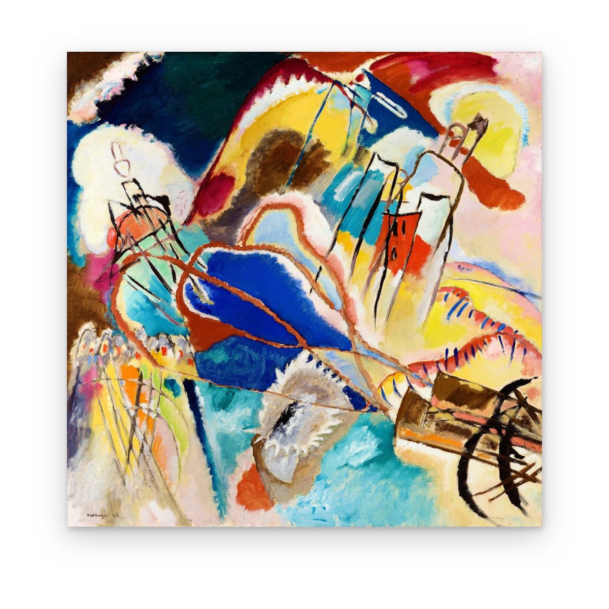 Cuadro Improvisación 30 de Kandinsky impreso en canvas