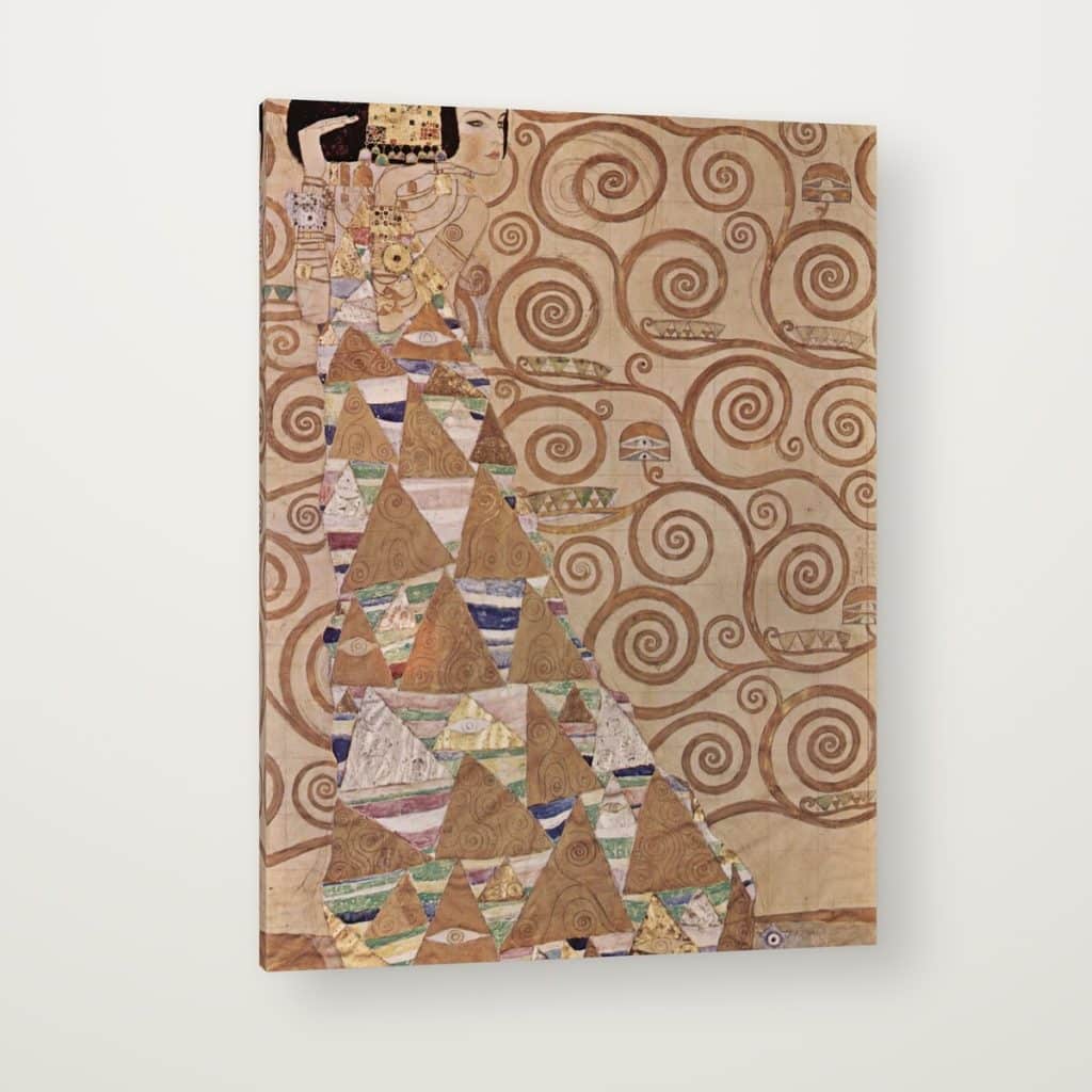La Espera, Árbol de la Vida de Klimt en canvas con canto en espejo