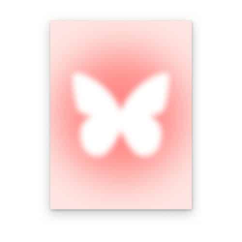 Mariposa en Aura Coral
