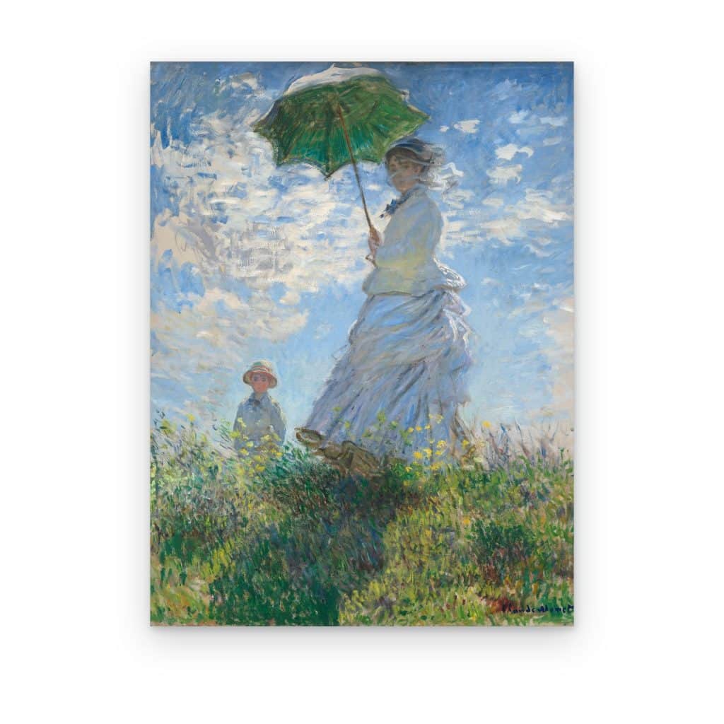 Cuadro Mujer con Sombrilla de Monet impreso en canvas