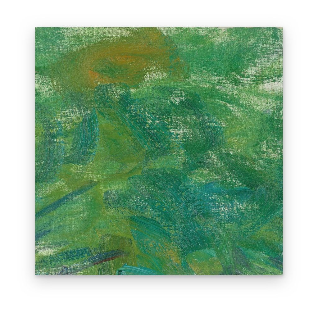 Cuadro Nenúfares Verdes de Monet impreso en canvas, pinceladas verdes casi abstractas