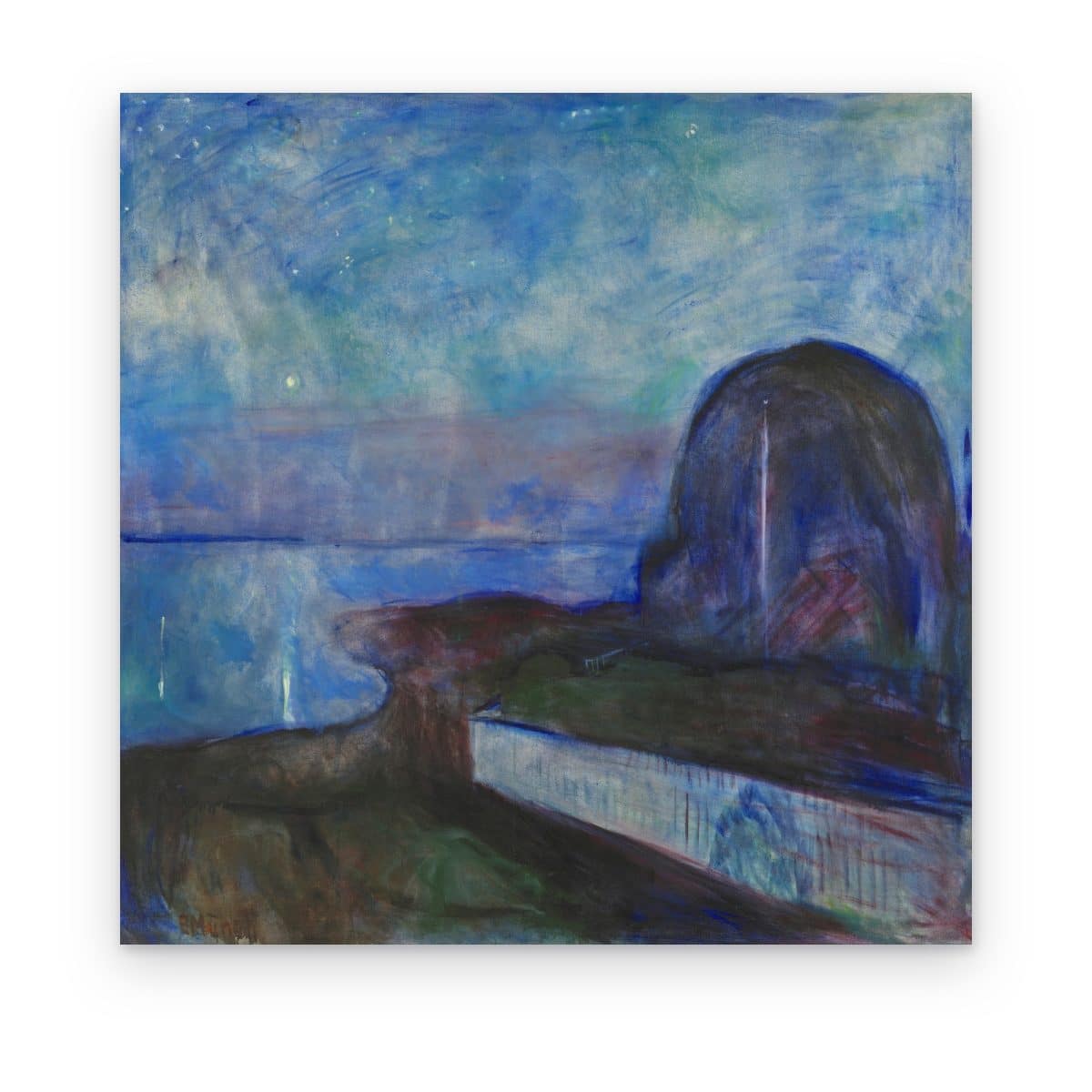 Cuadro Noche Estrellada de Munch impreso en canvas