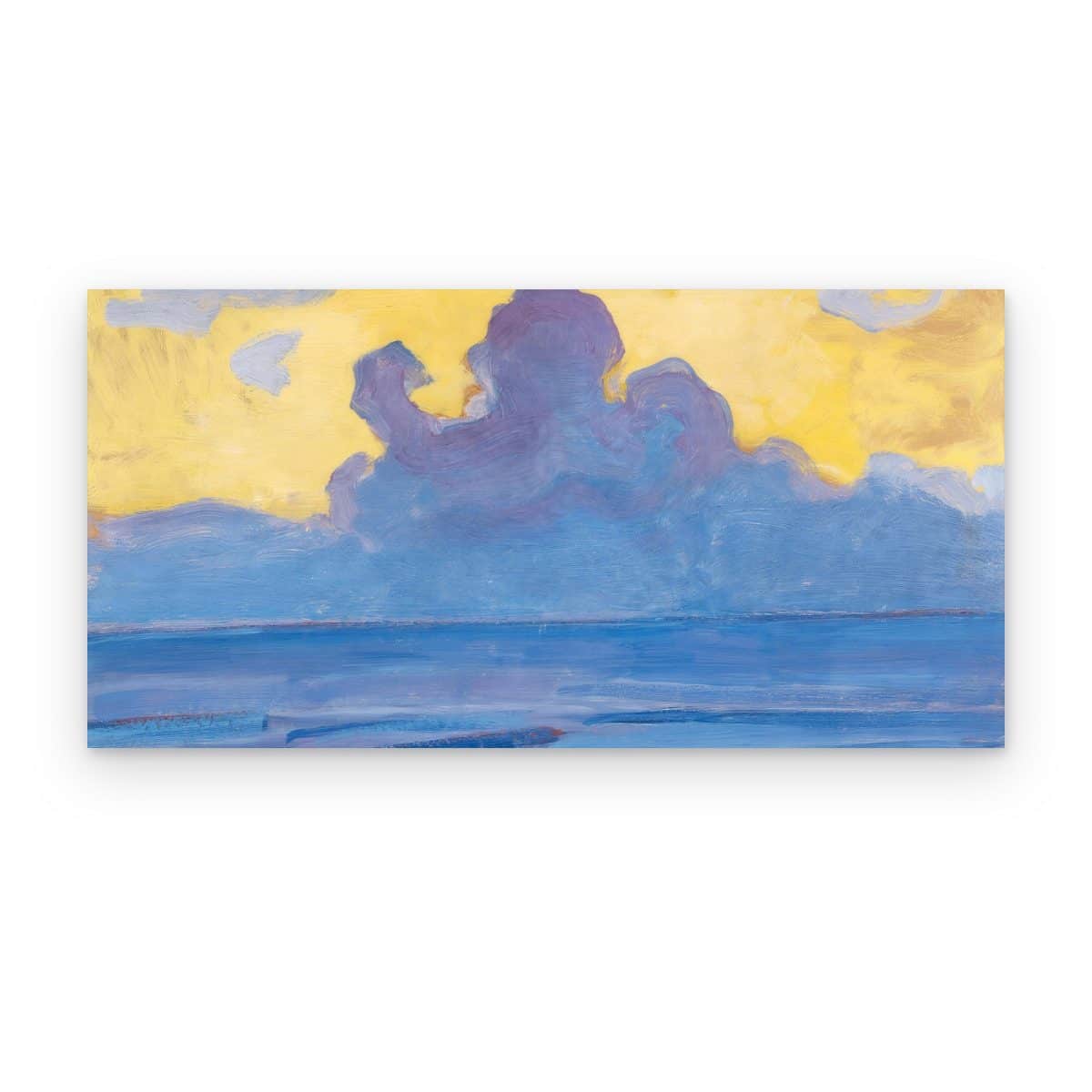 Cuadro Nubes sobre el Mar de Mondrian impreso en canvas, formato panorámico
